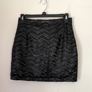 Tobi Black Sequin Mini Skirt ~ Sexy Party Concert Outfit ~ Women’s Size XS